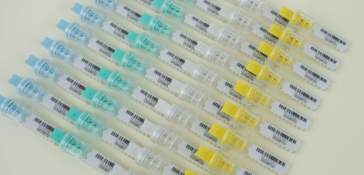 Unisto Roller tamper-evident security seals in a mat