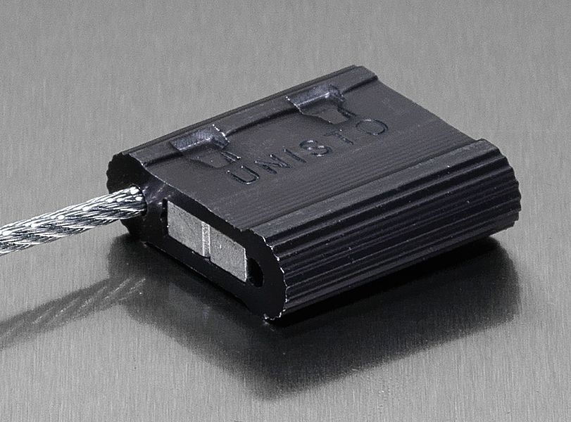 Unisto Metalo 25 metal cable security seal open at the back