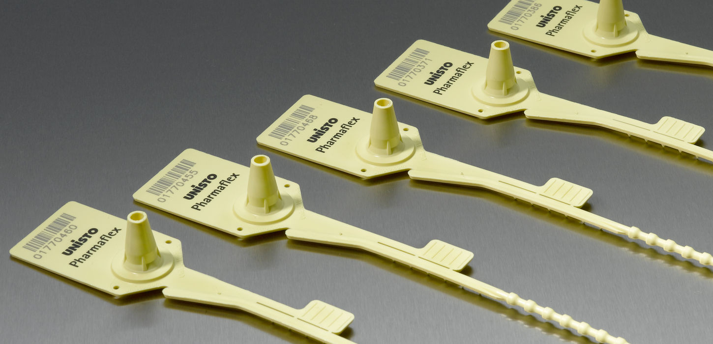 Unisto Pharmaflex tamper-evident pull-tight security seal