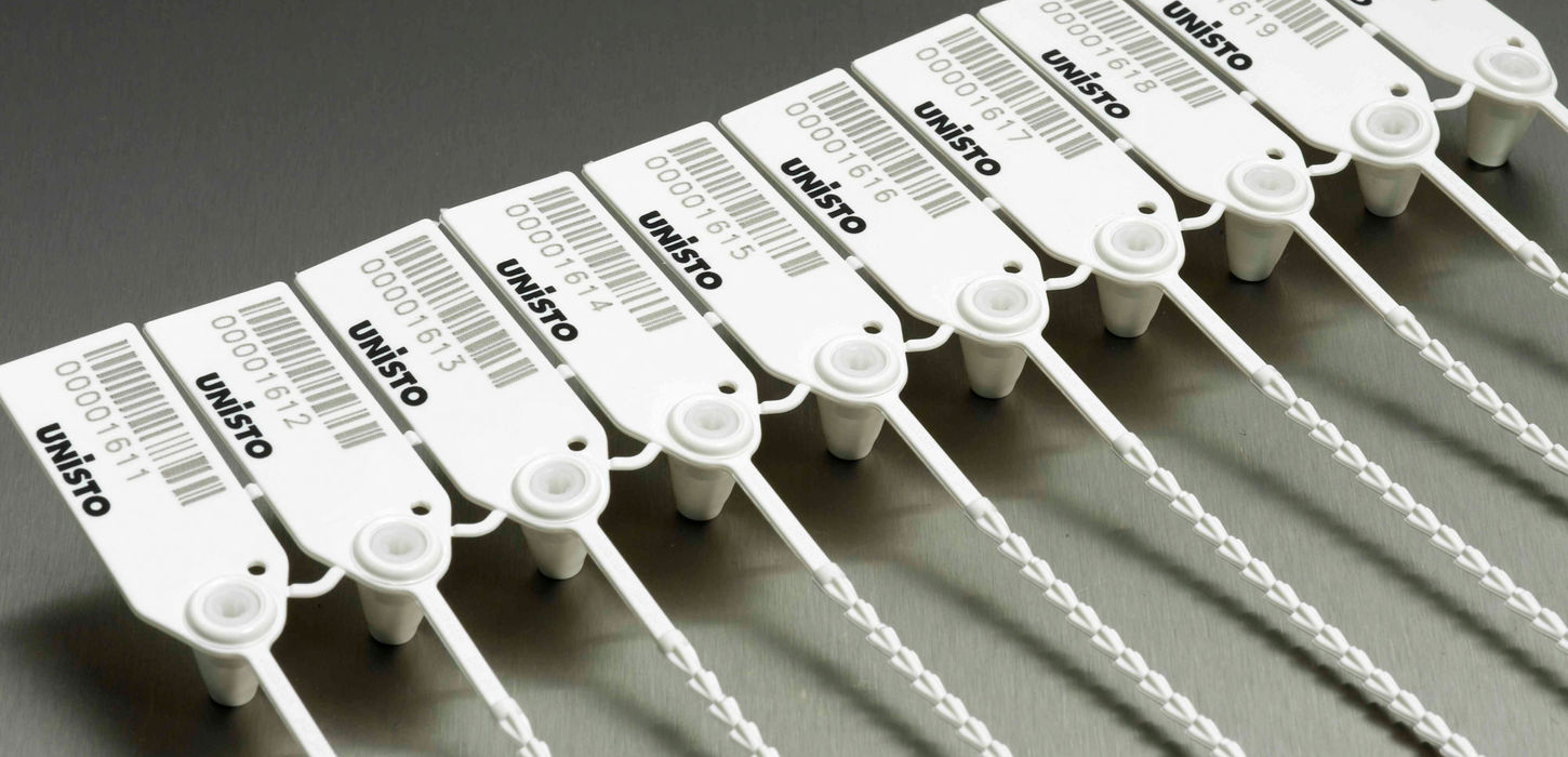 Ten Unisto Siris high-security pull-tight seals